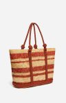 Vanessa Bruno Raphia L Cabas Tote Shoulder Carry, No Closure Women Baskets Terracotta - Image 2