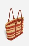 Vanessa Bruno Raphia L Cabas Tote Shoulder Carry, No Closure Women Baskets Terracotta - Image 3