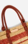 Vanessa Bruno Raphia L Cabas Tote Shoulder Carry, No Closure Women Baskets Terracotta - Image 4