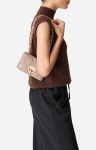 Vanessa Bruno Small Matte Leather Moon Bag Made In Italy Mastic Quilted Bags Women - Image 2