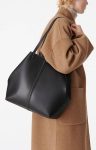 Vanessa Bruno Women Black Shoulder Bags Large Leather Daily Tote Cowhide Leather - Image 2