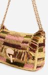 Vanessa Bruno Women Crossbody Bags Multico / Yellow Medium Raffia Moon Bag In Raffia - Image 4