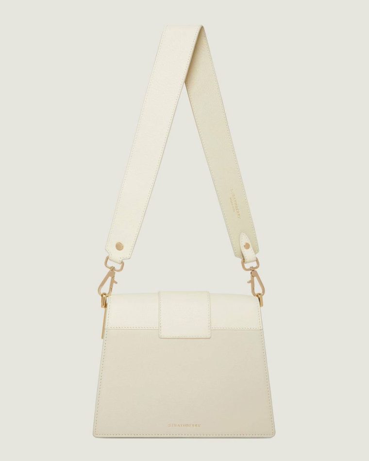 Vanilla/Diamond Box Crescent Women Shoulder Bags Strathberry - Image 4