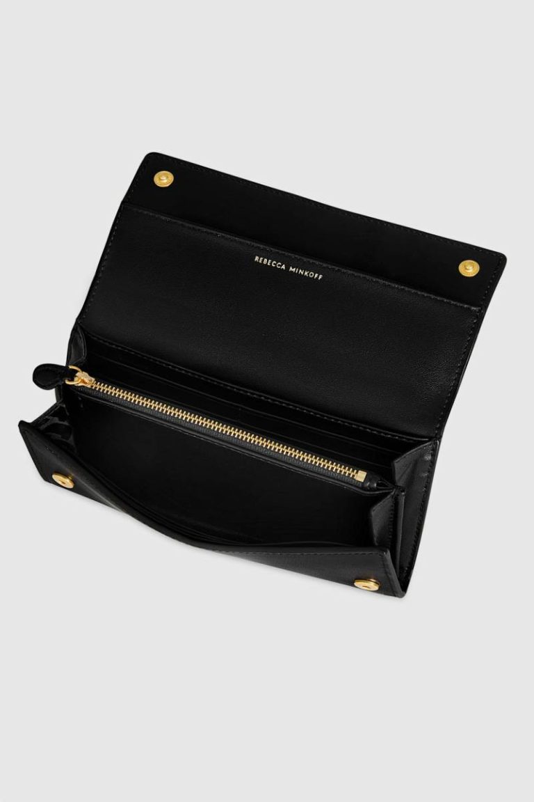 Wallet Women Rebecca Minkoff Continental Wallet With Celestial Studs Black - Image 3