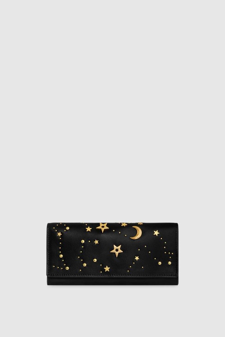 Wallet Women Rebecca Minkoff Continental Wallet With Celestial Studs Black
