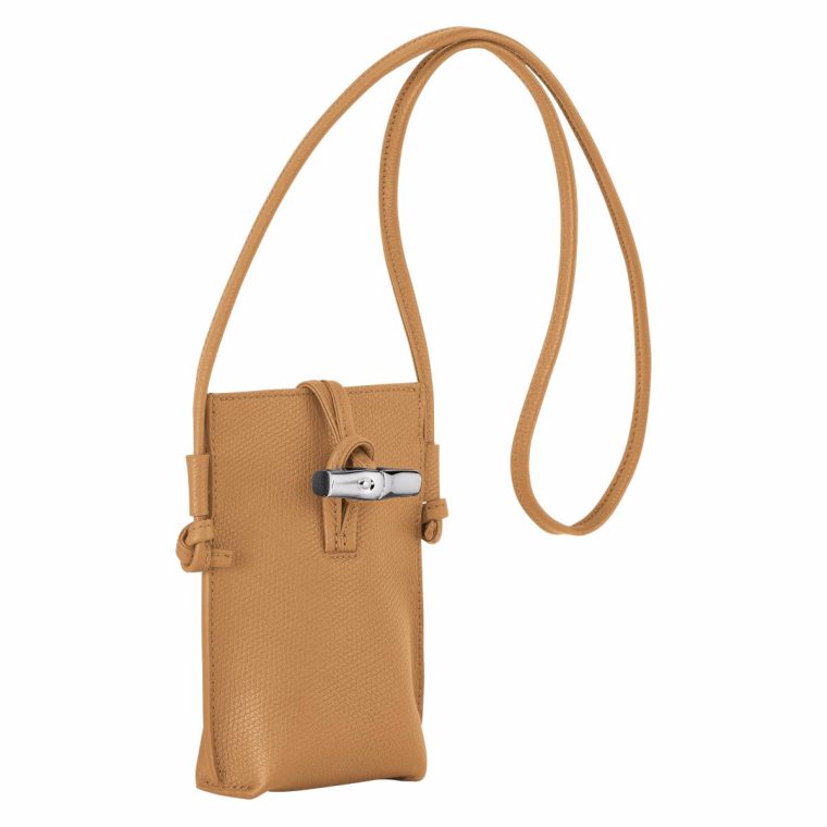Walnut Longchamp Le Roseau Phone Case Walnut - Leather Phone Cases Women - Image 3
