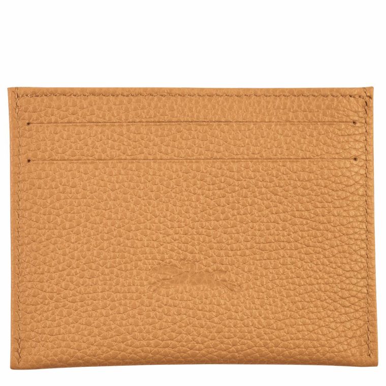Walnut Women Cardholders & Coin Purses Longchamp Le Foulonné Card Holder Walnut - Leather - Image 2