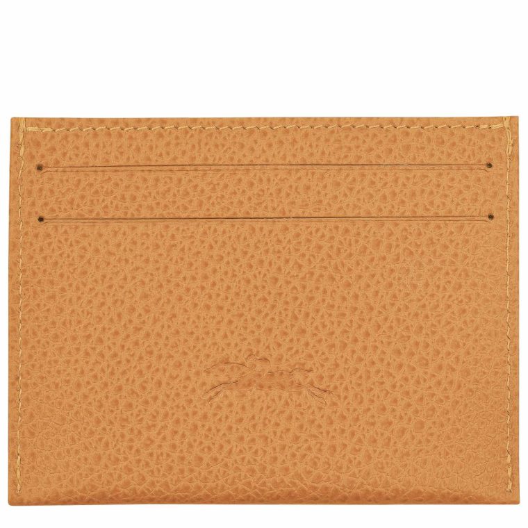 Walnut Women Cardholders & Coin Purses Longchamp Le Foulonné Card Holder Walnut - Leather - Image 3