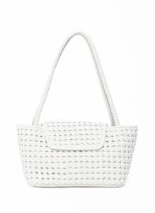 White Elleme Courrier Tote Woven Leather White Courrier Women