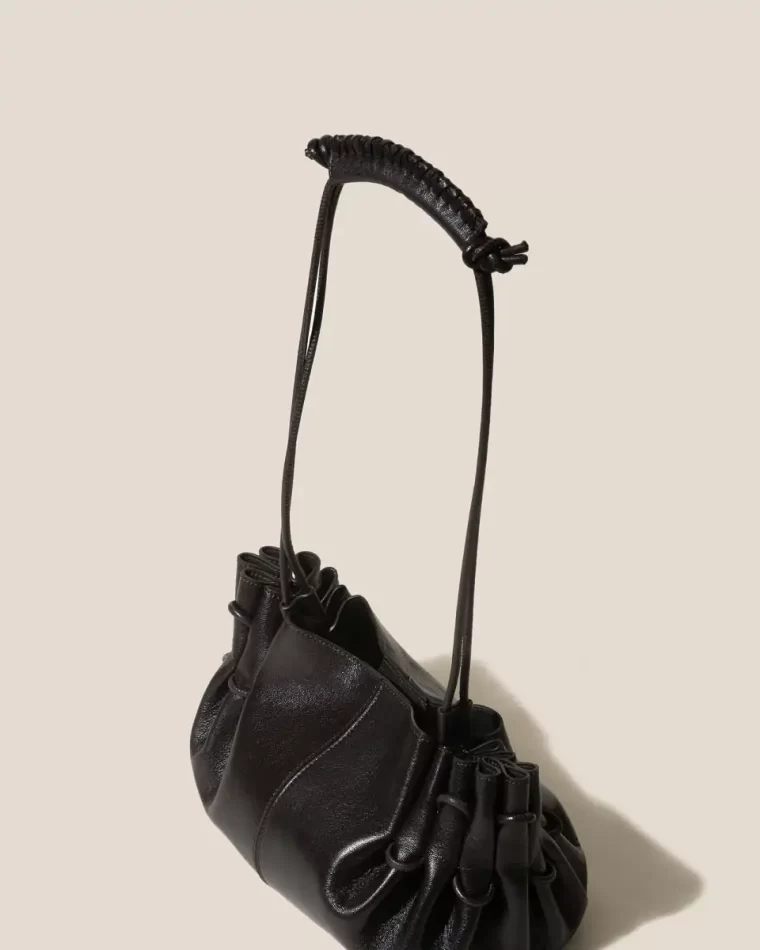 Women Arta - Pleated Shoulder Bag Hereu Ebony Shoulder Bags - Image 2