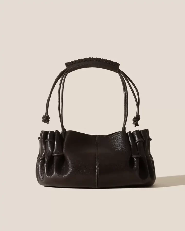 Women Arta - Pleated Shoulder Bag Hereu Ebony Shoulder Bags