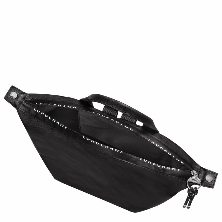 Women Backpacks Longchamp Black Le Pliage Energy L Backpack Black - Recycled Canvas - Image 4