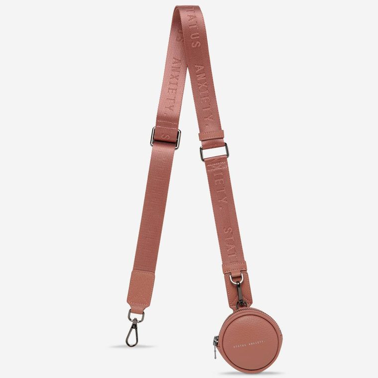 Women Bag Straps Web Strap Thin - Dusty Rose Status Anxiety Dusty Rose - Image 2