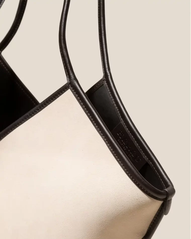 Women Beige Dark Brown Hereu Calella Suede - Calf Suede Tote Bag Shoulder Bags - Image 3