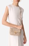 Women Beige Vanessa Bruno Crossbody Bags Small Braided Leather Moon Bag In Lambskin Leather - Image 3