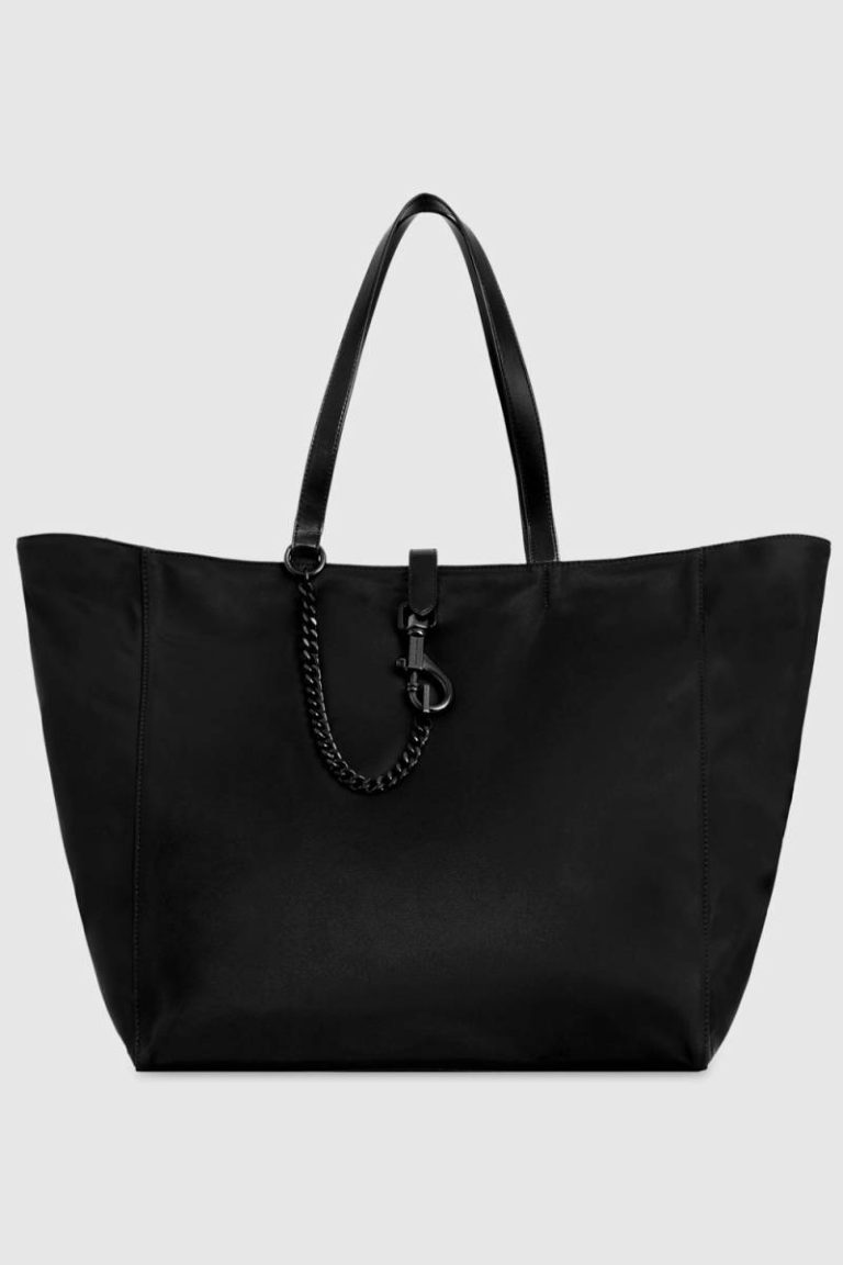 Women Black-Black-Shellac Megan Weekender Tote Rebecca Minkoff Tote Bag