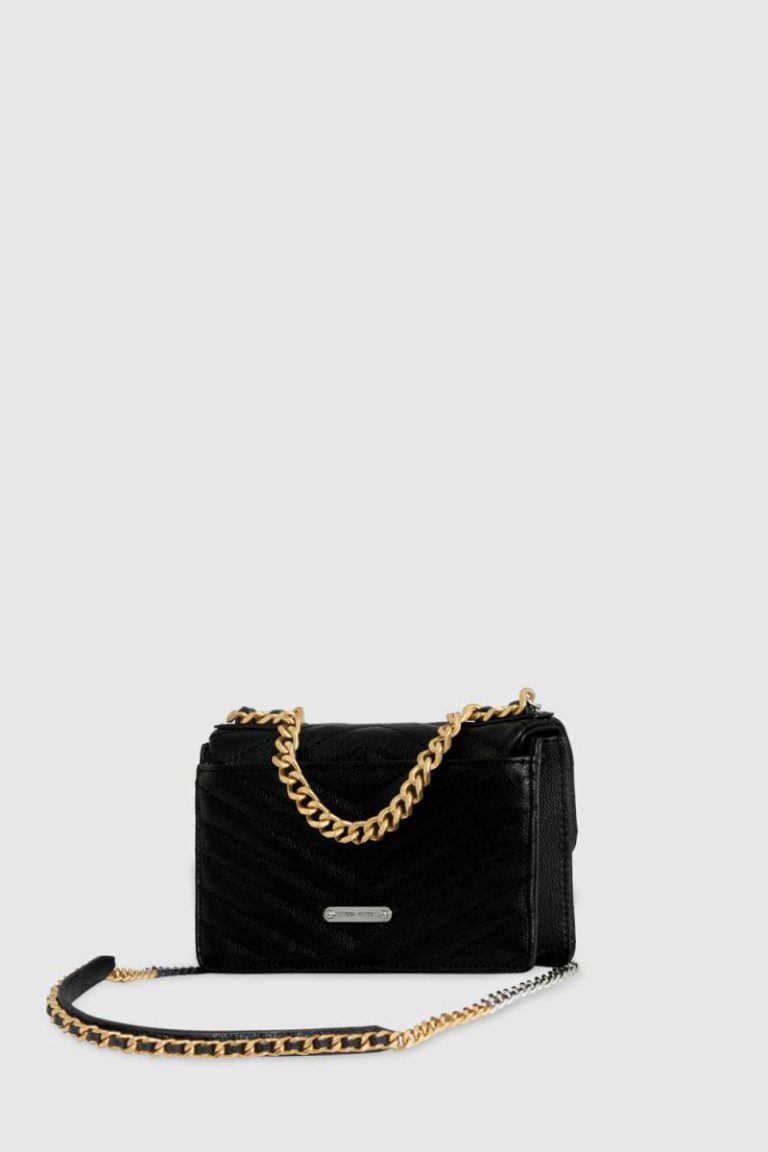 Women Black Crossbody Bag Rebecca Minkoff Edie Mini Crossbody On A Chain - Image 2