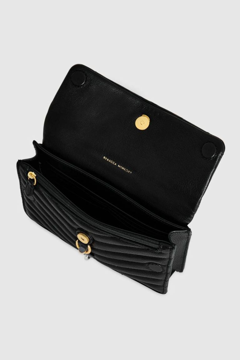 Women Black Crossbody Bag Rebecca Minkoff Edie Mini Crossbody On A Chain - Image 3
