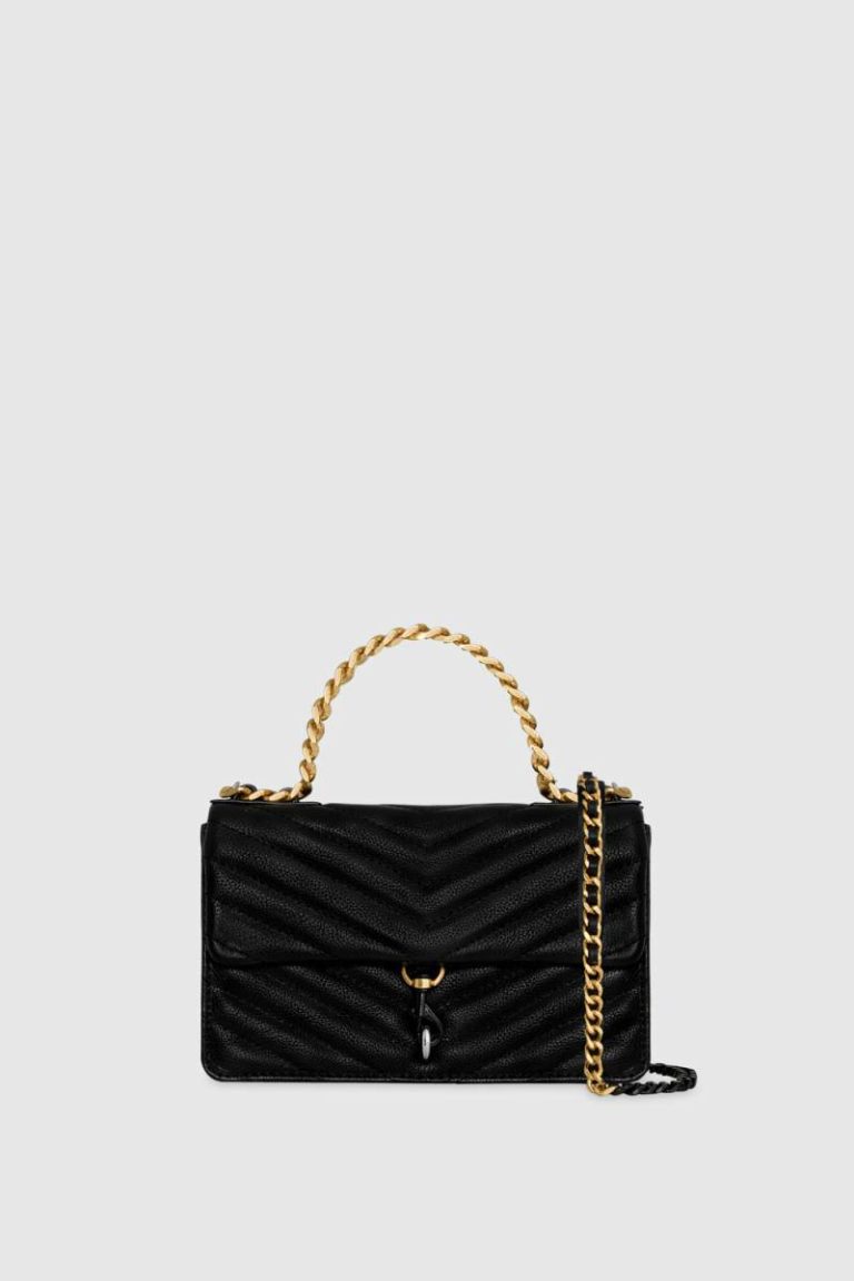 Women Black Crossbody Bag Rebecca Minkoff Edie Mini Crossbody On A Chain