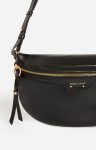 Women Black Leather Bum Bag In Cowhide Leather Bum Bags Vanessa Bruno - Image 3
