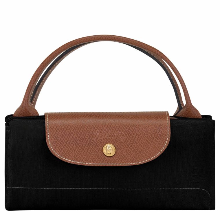Women Black Longchamp Travel Bags Le Pliage Original L Travel Bag Black - Recycled Canvas - Image 5