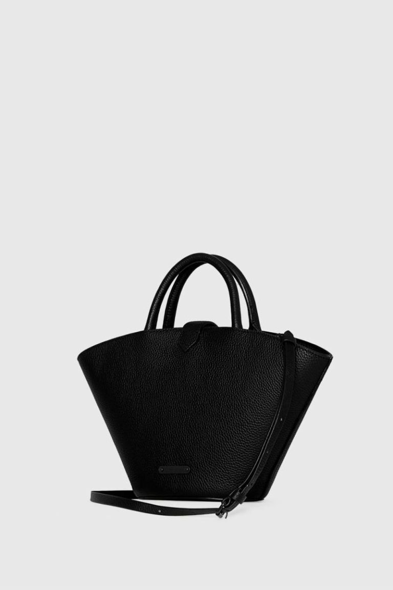 Women Black Megan Mini Fan Tote Tote Bag Rebecca Minkoff - Image 2