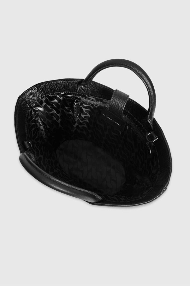 Women Black Megan Mini Fan Tote Tote Bag Rebecca Minkoff - Image 3