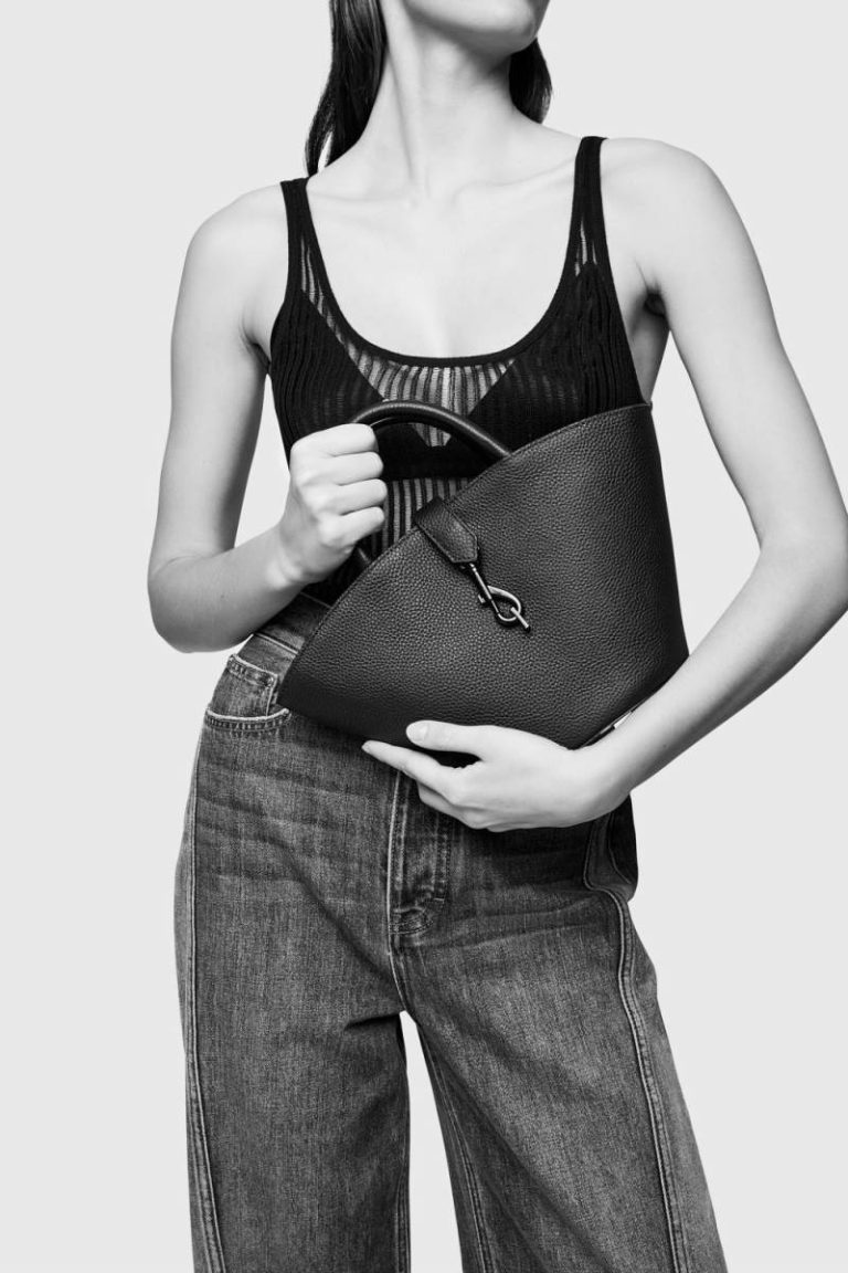 Women Black Megan Mini Fan Tote Tote Bag Rebecca Minkoff - Image 4