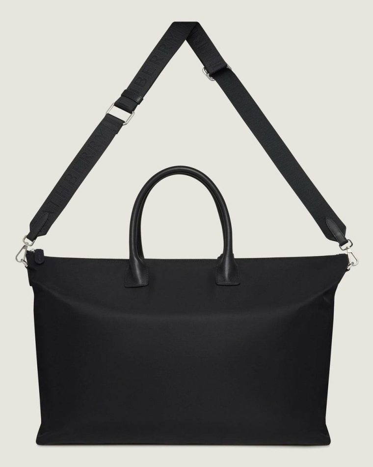 Women Black Nylon Large Travel Tote Travel Bags Strathberry - Image 4