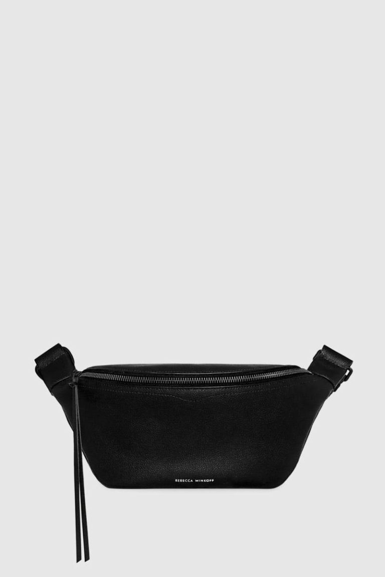 Women Black Rebecca Minkoff Bree Belt Bag With Webbing Belt Bag