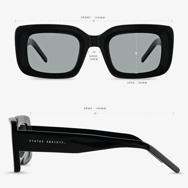 Women Black Status Anxiety Sunglasses Unyielding Sunglasses - Black - Image 5