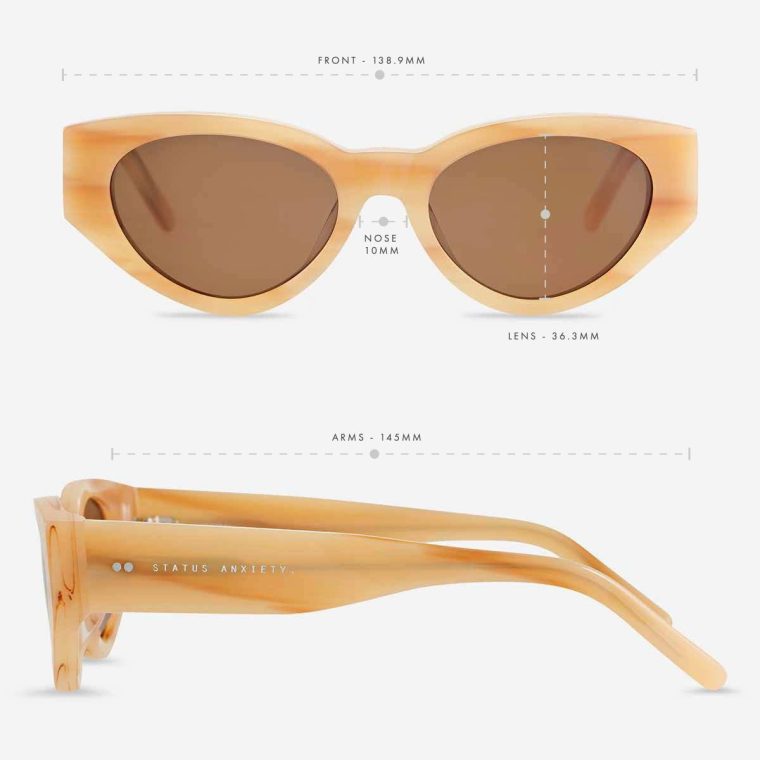 Women Blonde Sunglasses Visceral Sunglasses - Blonde Status Anxiety - Image 5