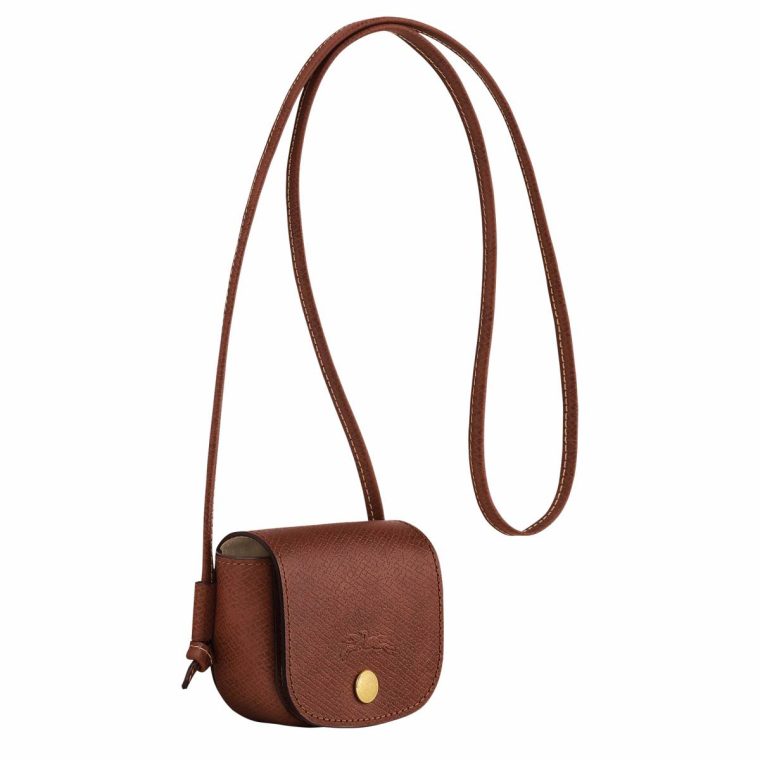 Women Brown Épure Coin Purse With Leather Lace Brown - Leather Longchamp Cardholders & Coin Purses - Image 3
