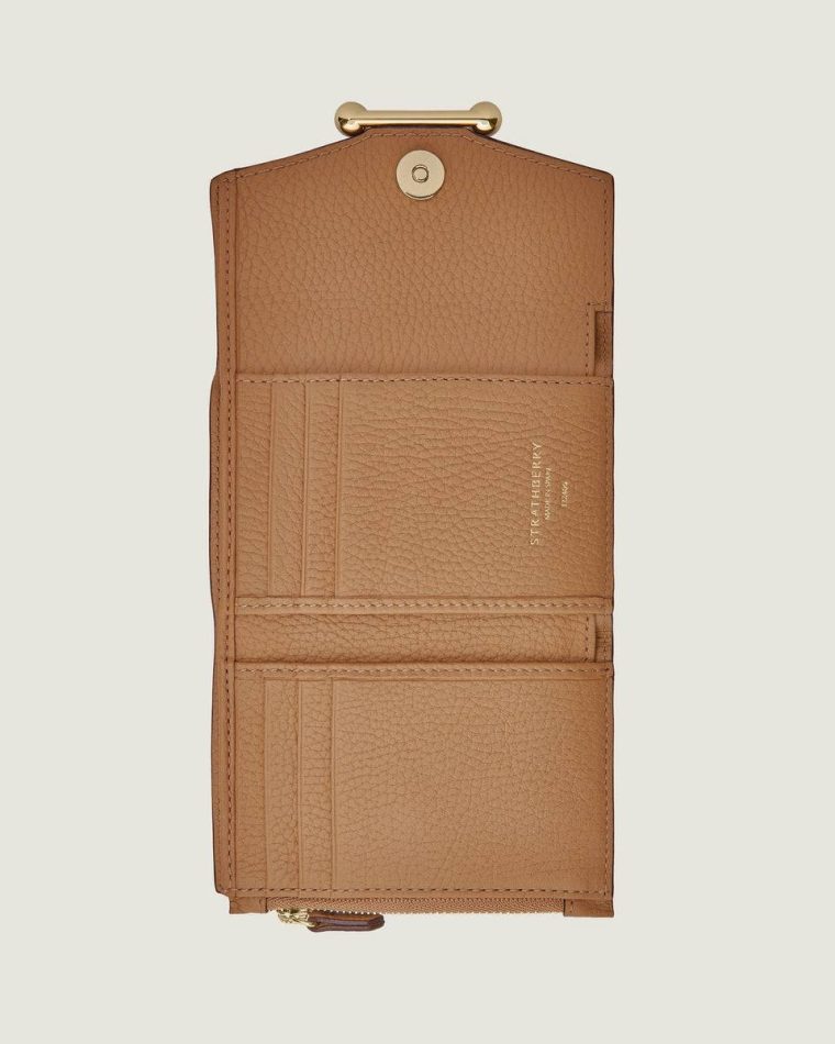 Women Caramel Strathberry Mosaic Trifold Wallet Wallets