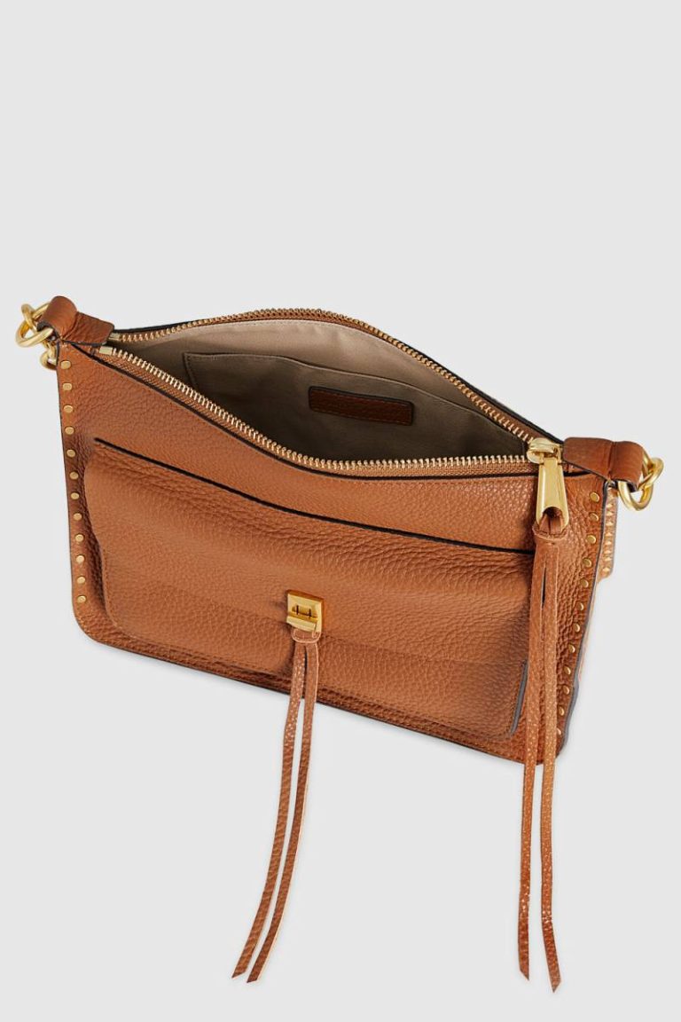 Women Caramello Rebecca Minkoff Darren Signature Shoulder Bag Crossbody Bag - Image 3