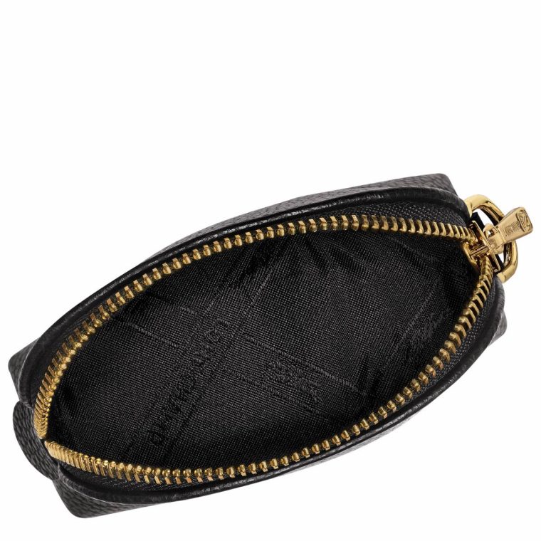 Women Cardholders & Coin Purses Longchamp Le Foulonné Coin Purse Black - Leather Black - Image 3