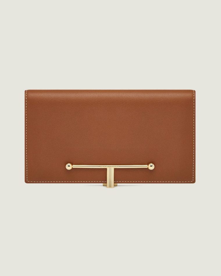 Women Chestnut With Vanilla Stitch Large Melville Street Wallet Strathberry Wallets - Image 2