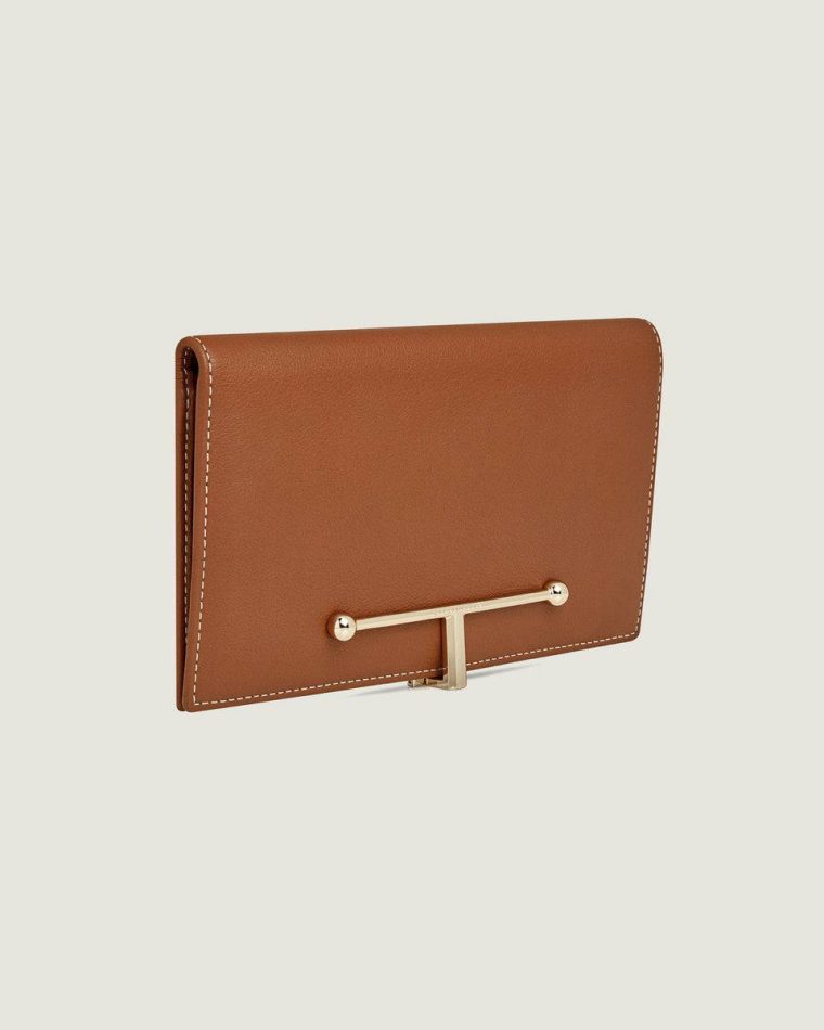 Women Chestnut With Vanilla Stitch Large Melville Street Wallet Strathberry Wallets - Image 5