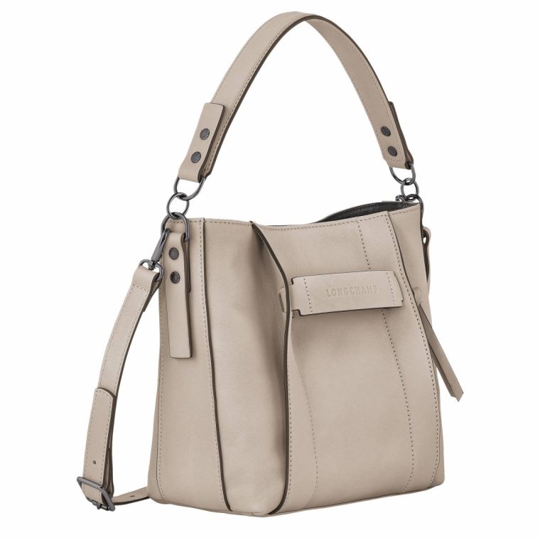 Women Clay Longchamp 3D S Crossbody Bag Clay - Leather Leather Bags - Image 3