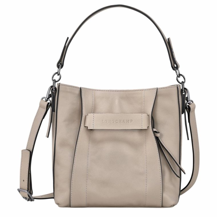 Women Clay Longchamp 3D S Crossbody Bag Clay - Leather Leather Bags
