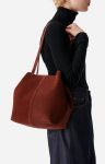 Women Cognac Shoulder Bags Vanessa Bruno Small Calf Leather Daily Tote 100% Cow Leather - Image 2