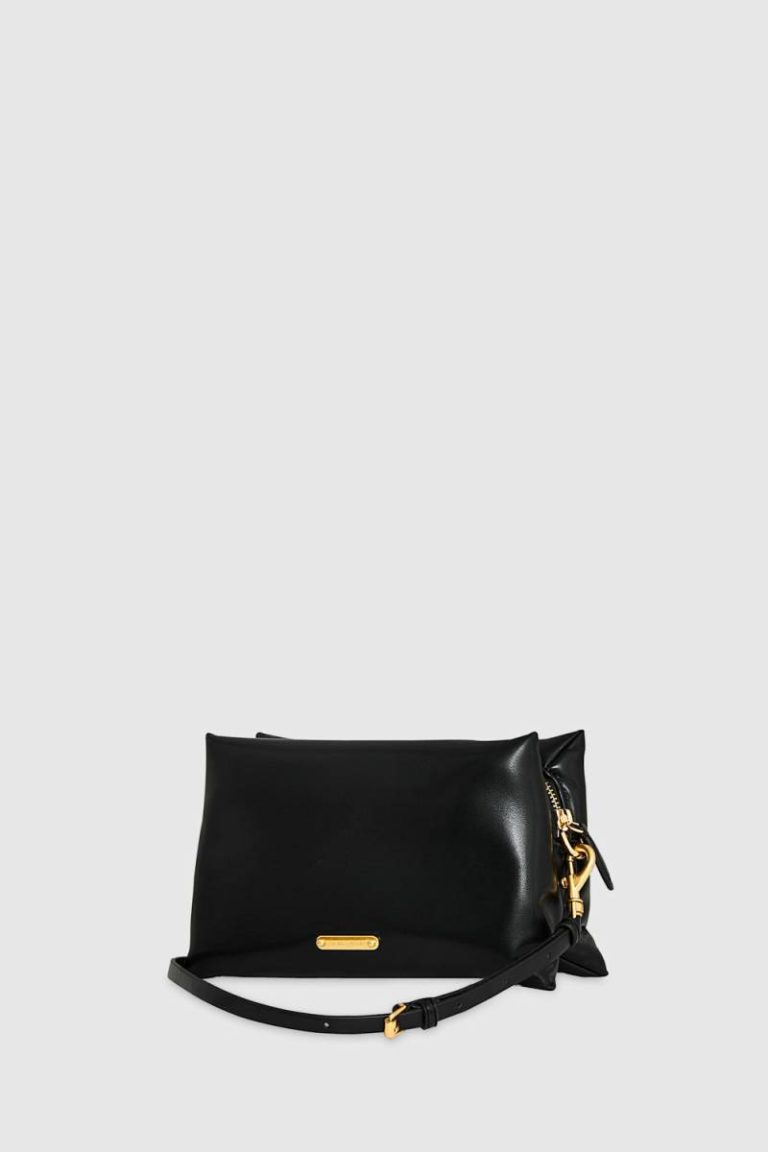 Women Crossbody Bag Heart Studded Crossbody Rebecca Minkoff Black - Image 2