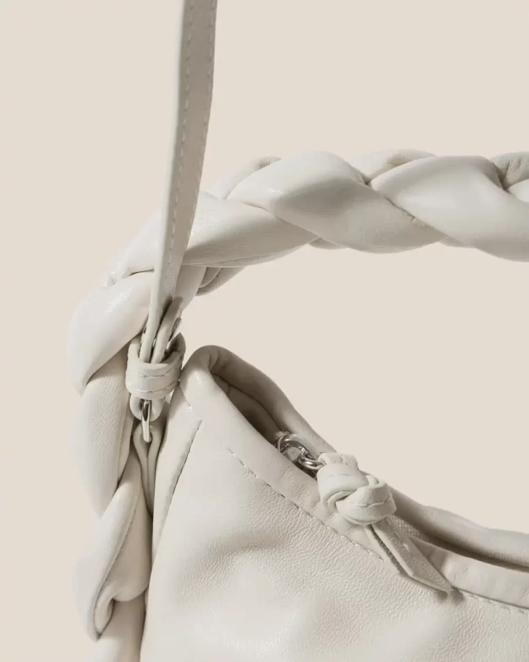 Women Crossbody Bags Espiga Mini - Plaited Padded-Detail Crossbody Bag Hereu Cream - Image 3