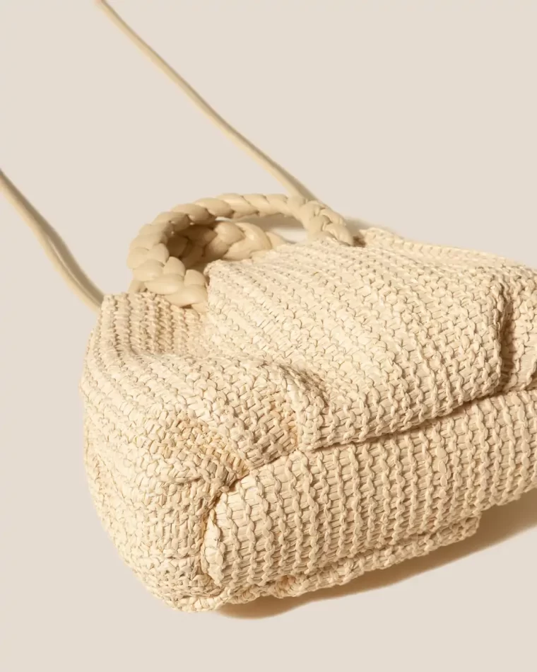 Women Crossbody Bags Hereu Natural Bombon M Raffia - Plaited-Handle Raffia Crossbody Bag - Image 4