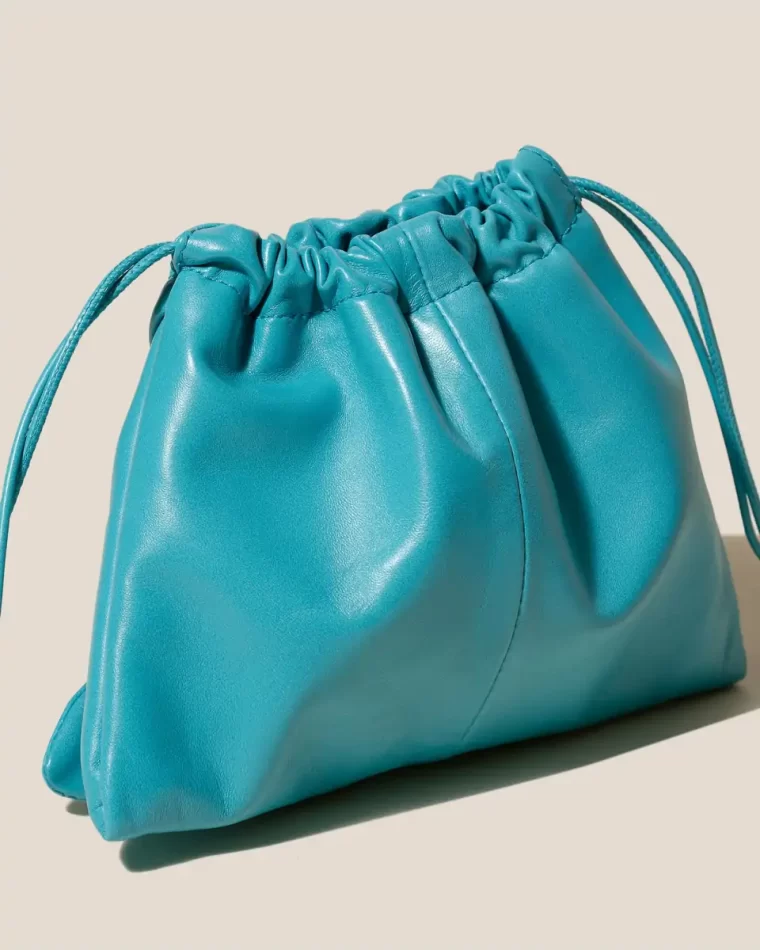 Women Crossbody Bags Llaset - Knotted Detail Crossbody Bag Turquoise Hereu - Image 3