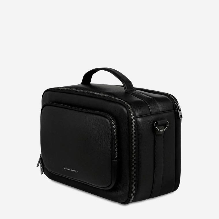 Women Crossbody Black Nostalgia Bag - Black Status Anxiety - Image 4