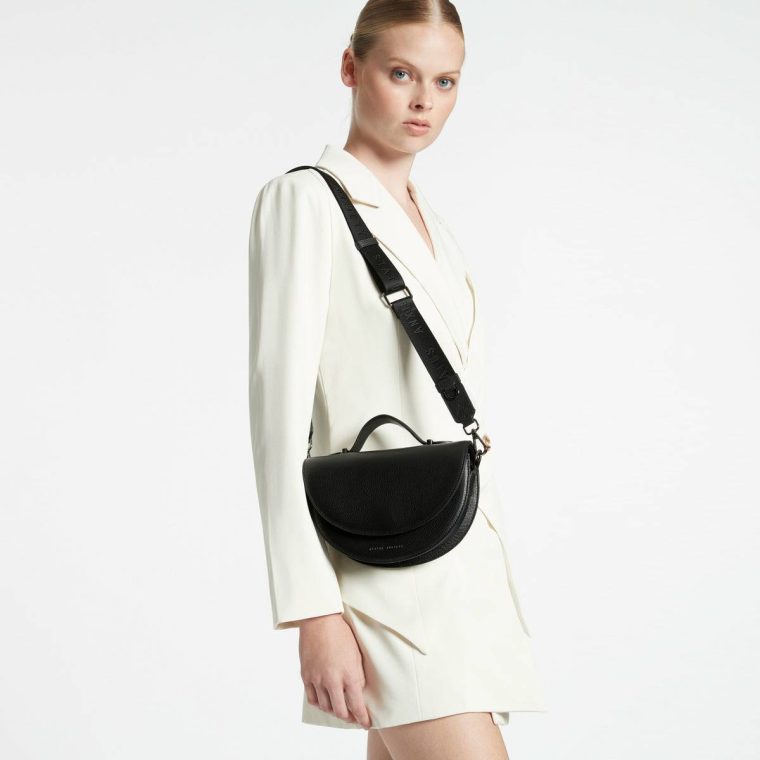 Women Crossbody Status Anxiety All Nighter Bag With Webbed Strap - Black Black - Image 5