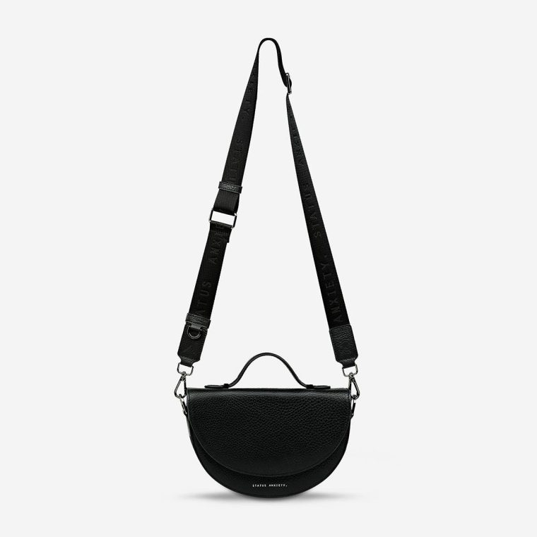 Women Crossbody Status Anxiety All Nighter Bag With Webbed Strap - Black Black