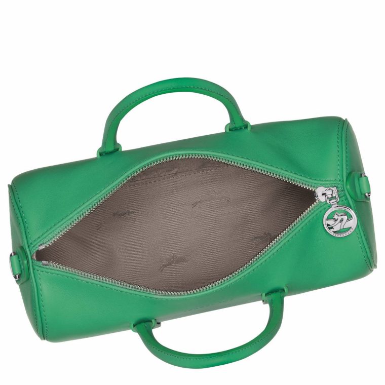 Women Daylong M Handbag Green - Leather Green Leather Bags Longchamp - Image 5