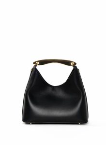 Women Elleme Black Small Boomerang Leather Black - Gold Boomerang